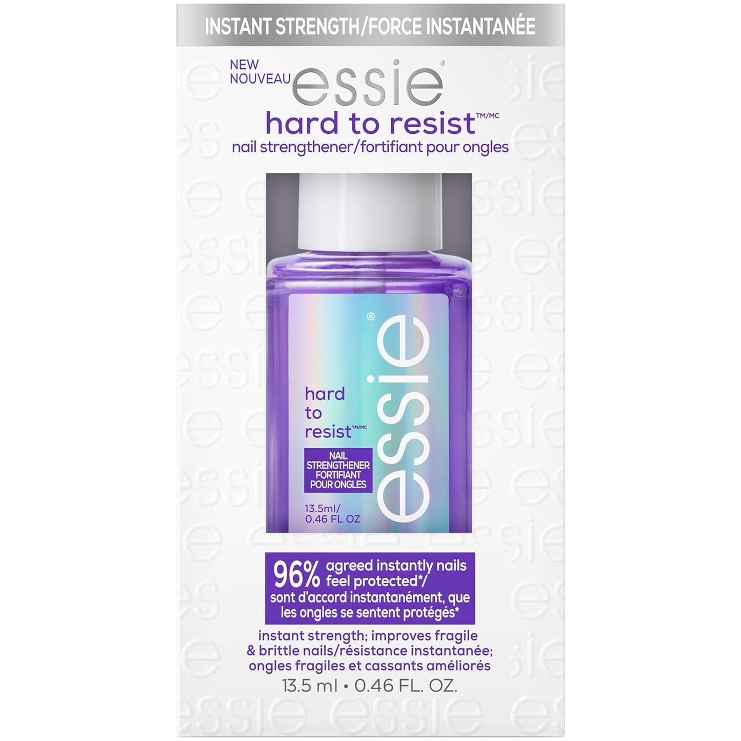 Essie Nail Strengthener - 8-Free Vegan Formula for Healthy Nails | Pink Tint, 0.46 Fl Oz
