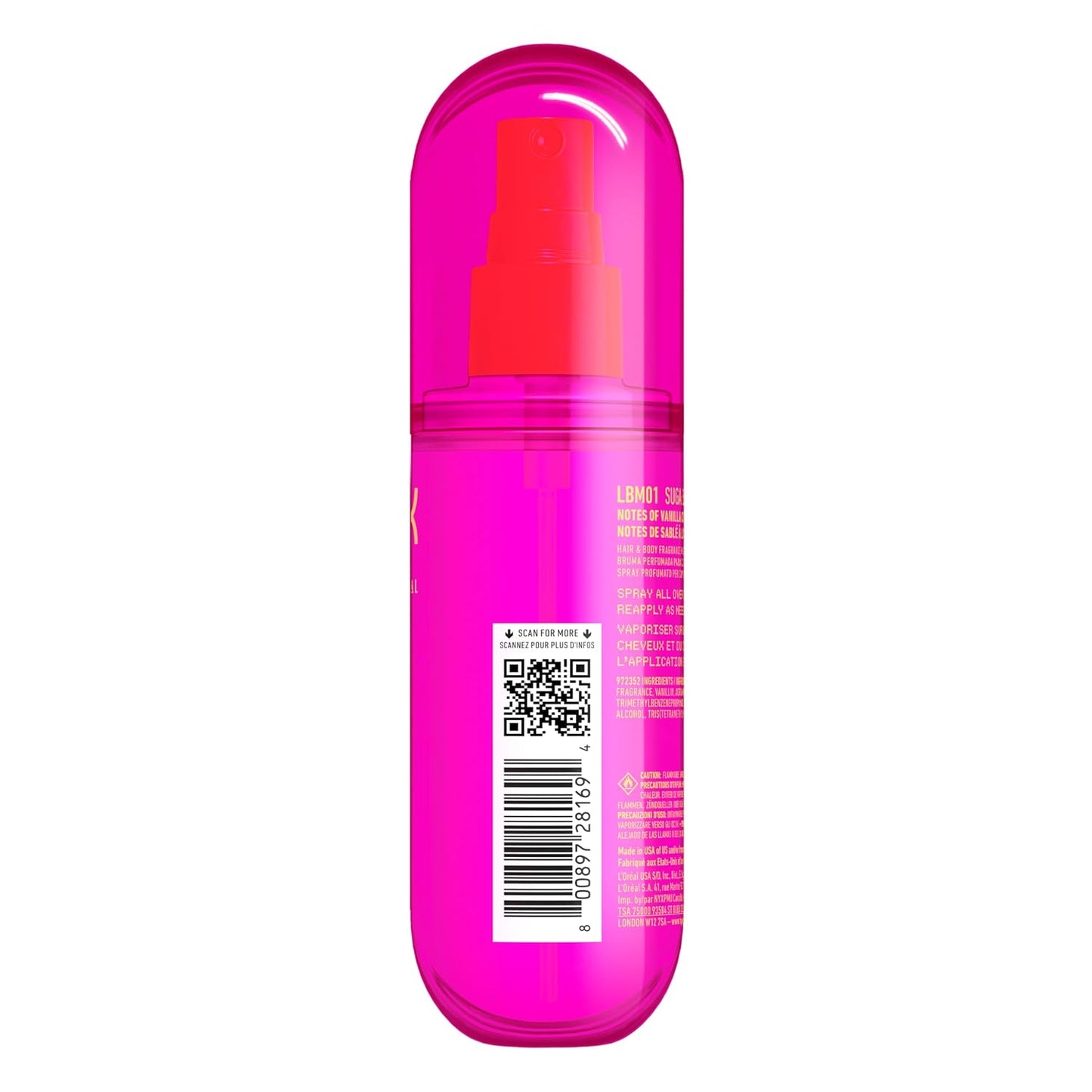 NYX Fat Oil Fragrance Mist - Suga Baddie Vanilla & Whipped Cream Scent | Long-Lasting Hair & Body Spray, 5.4 fl oz
