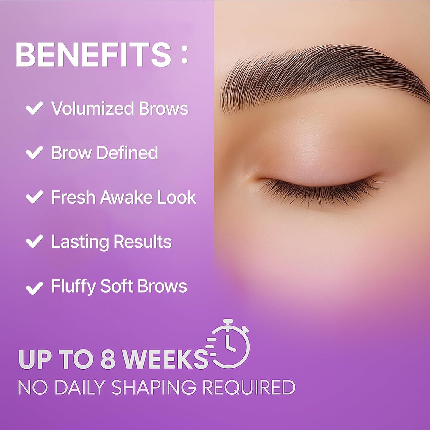 Brow Lamination Kit - DIY Eyebrow Perm for Fuller, Thicker Brows | Lasts Up to 8 Weeks