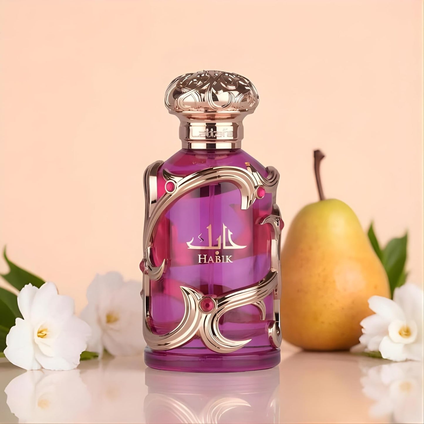 Lattafa Habik Eau de Parfum Spray for Women - Long-Lasting Floral Fruity Fragrance | 3.4 Ounce (100 ml)