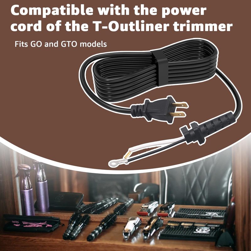 Hair Clippers Cord Replacement for Andis T-Outliner 04624 - Compatible with Andis Outliner 04603, T-Outliner 04710