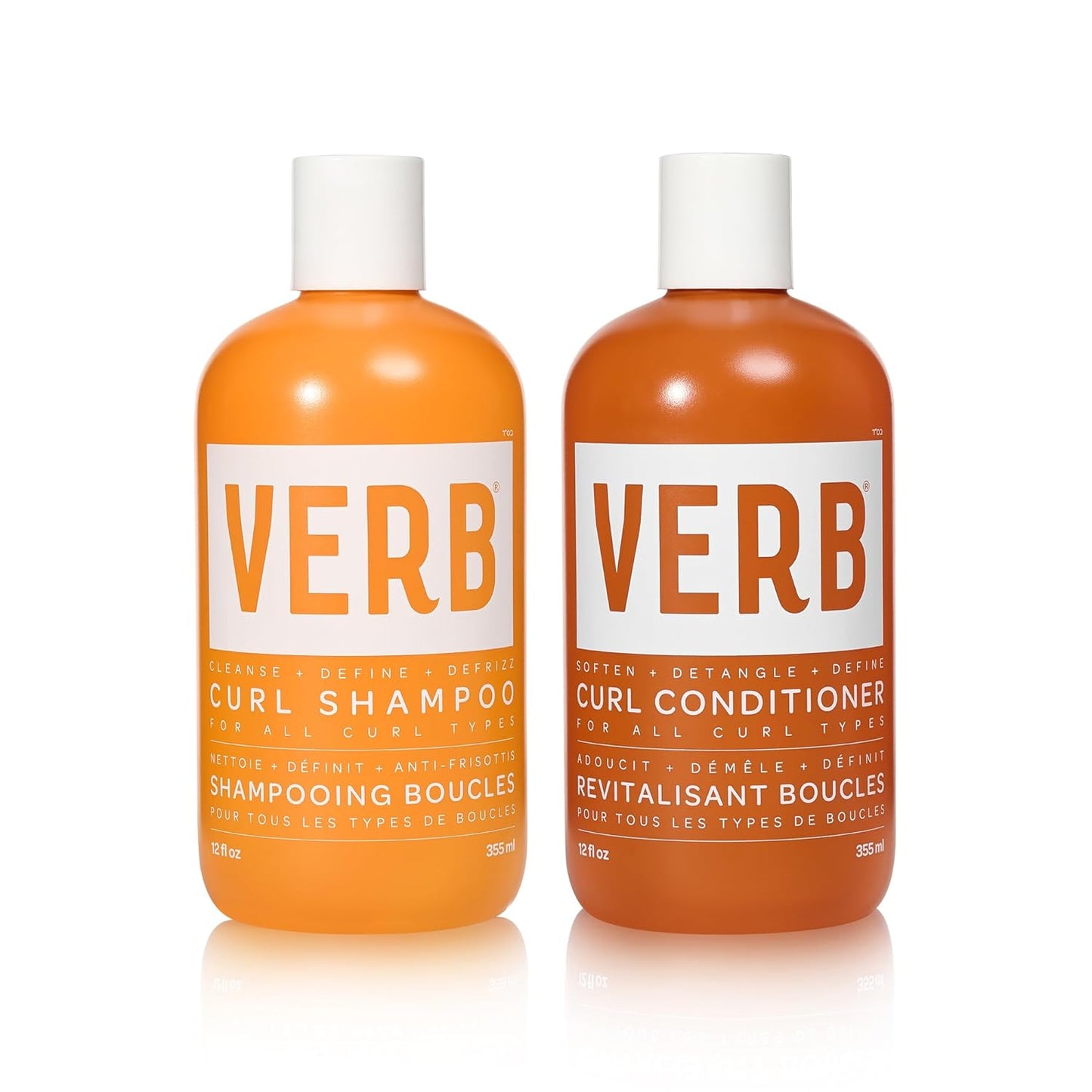 Curl Shampoo & Conditioner Duo - Vegan Frizz Control & Definition | Paraben-Free, Sulfate-Free