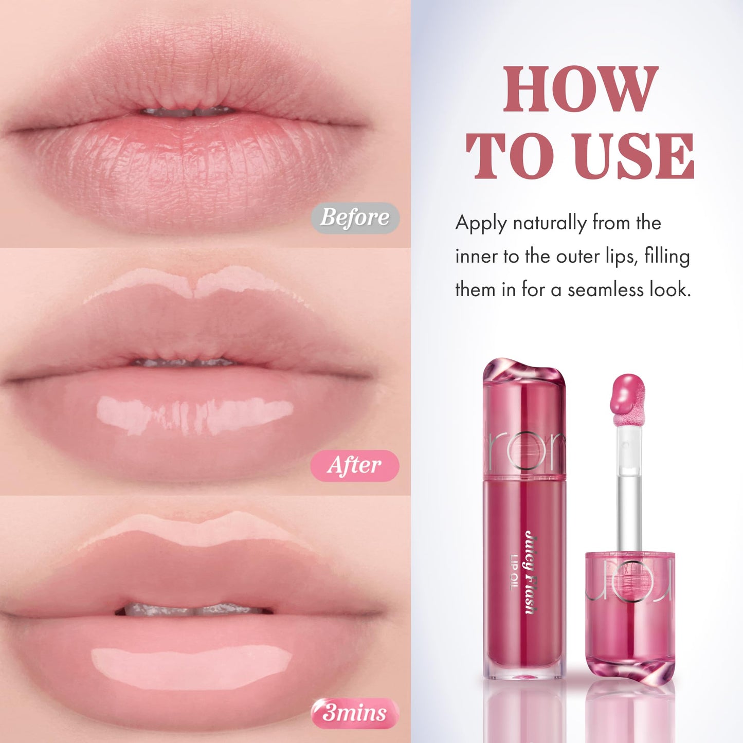 rom&nd JUICY FLASH LIP OIL 04 FLARE LYCHEE