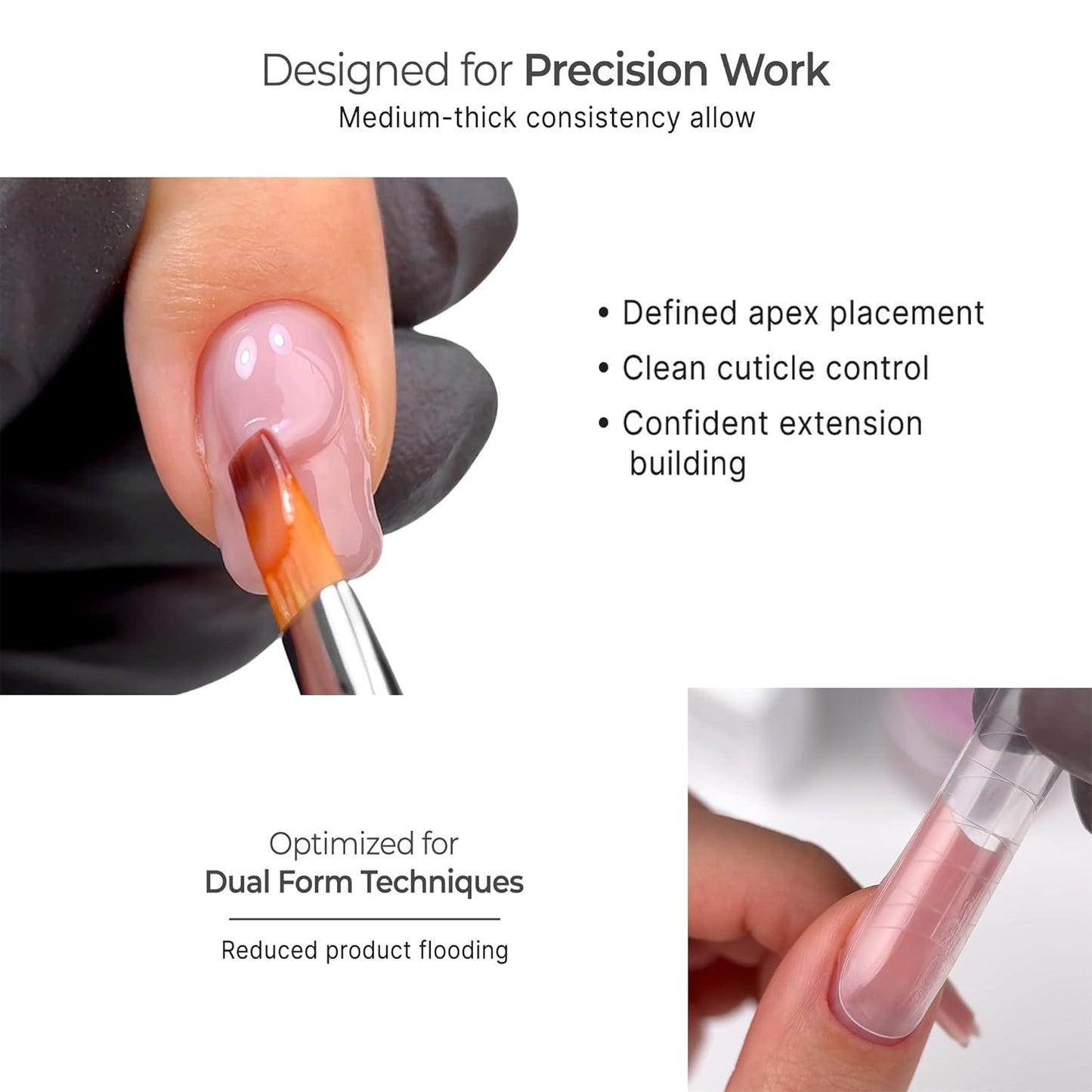 Professional Hard Builder Gel for Nail Extensions - UV/LED Formula | Baby Pink #3