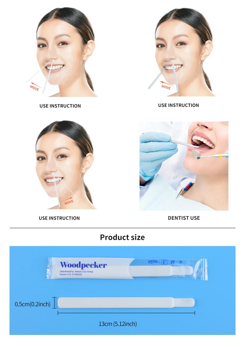 Woodpecker Nose Tips, Nasal Hygiene Tool, Booger Remover, Nose Pick, Nose Cleaner - 30 Count