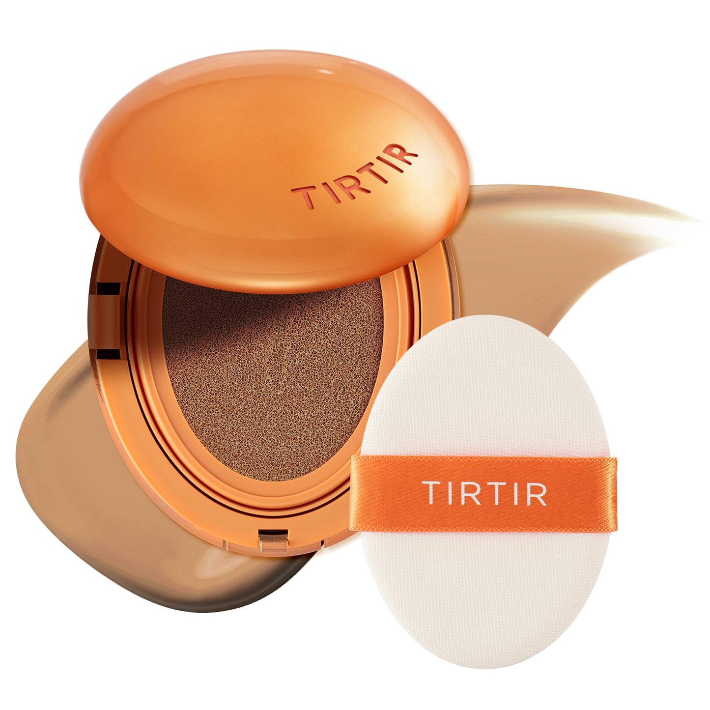 TIRTIR Cushion Foundation - AI-Like Semi-Matte Finish | Medium to Full Coverage, #21N Ivory, 0.63 Fl Oz