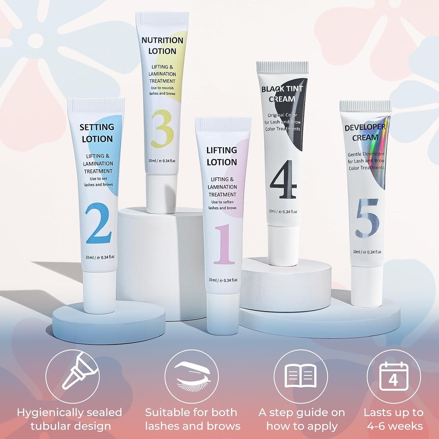 Lash Lift & Brow Lamination Kit - Salon-Grade Curling & Coloring | 10ml Full Tube Design