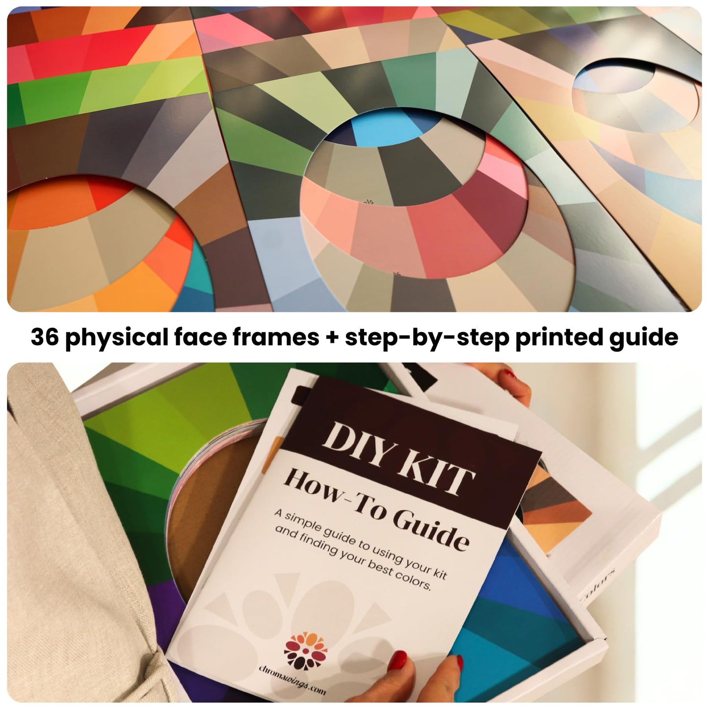 Color Analysis Draping Kit – Find Your Season at Home | DIY Color Analysis | 36 Face Frames + Step-by-Step Guide | 12-Season System | Chromawings