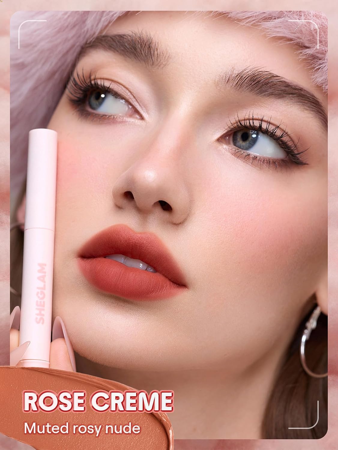 Marshmallow Puff Lip Blur Pen | Matte Hydrating Lipstick in 212 Rose Creme - Long-Lasting Formula