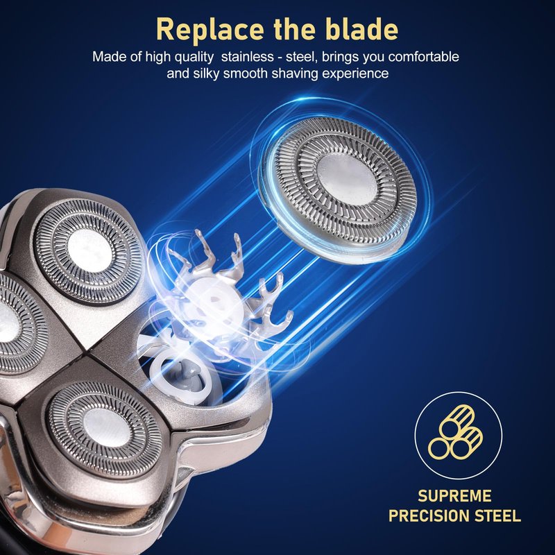 4pcs Shaver Replacement Blades for Skull Shaver Pitbull Caver PRO Series,Replacement Heads Compatible with Skull Shaver Pitbull Gold/Silver/Platinum/Diamond Pro Shaver and Palm Shaver