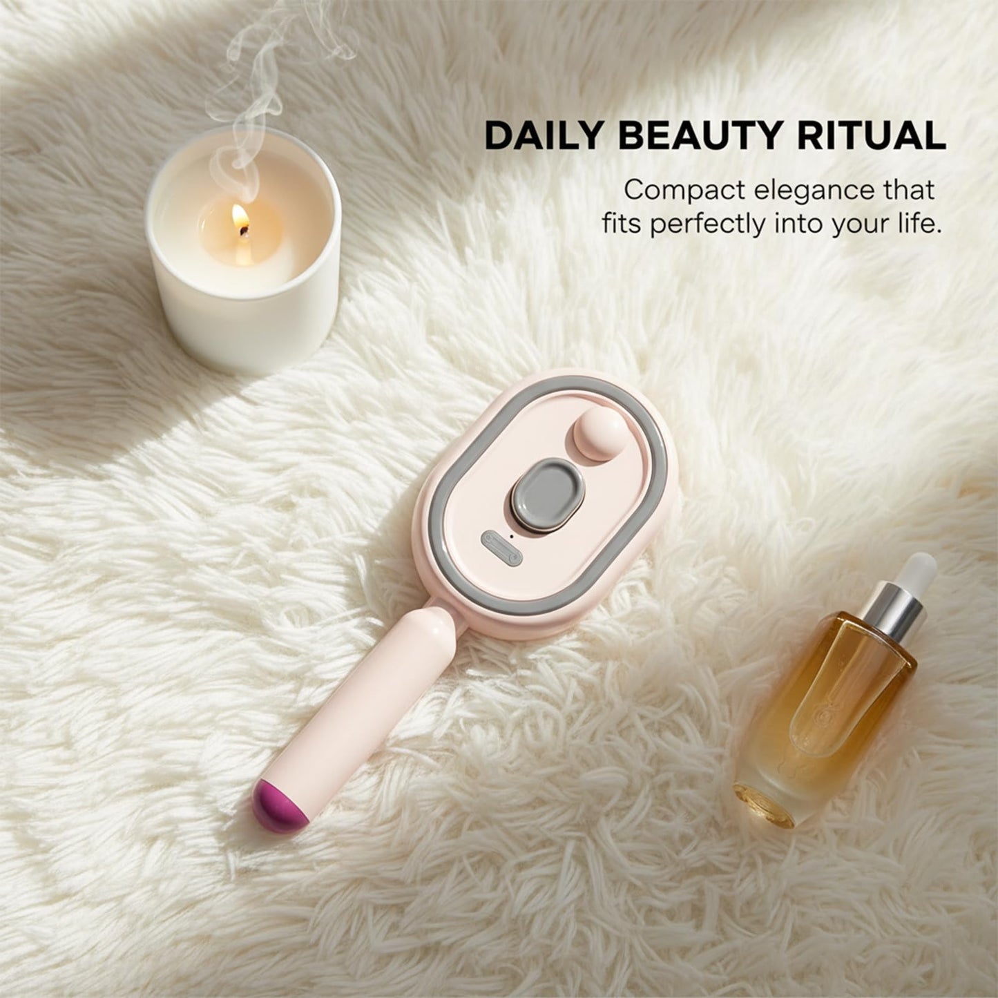 Sakerplus Electric Spray Air Cushion Massage Comb, 138g Hair Brush With Water Spray, Portable Liquid Spraying Hair Brush For Dry Hair Frizz Touch Ups Scalp Massage Daily Styling (Pink)