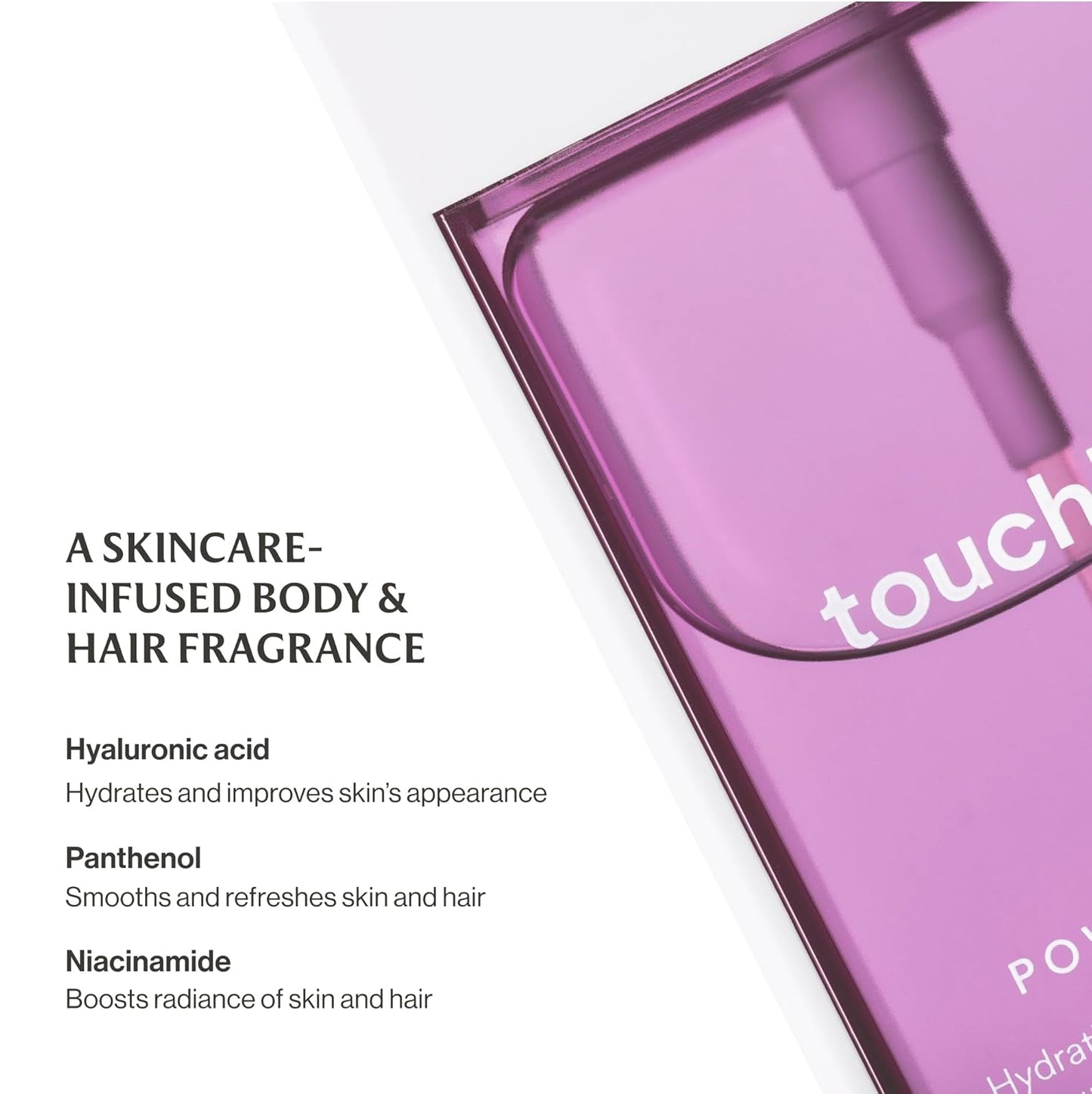 Touchland Body & Hair Fragrance Mist - Cashmere Woods Scent | 2 FL OZ Refreshing Spray