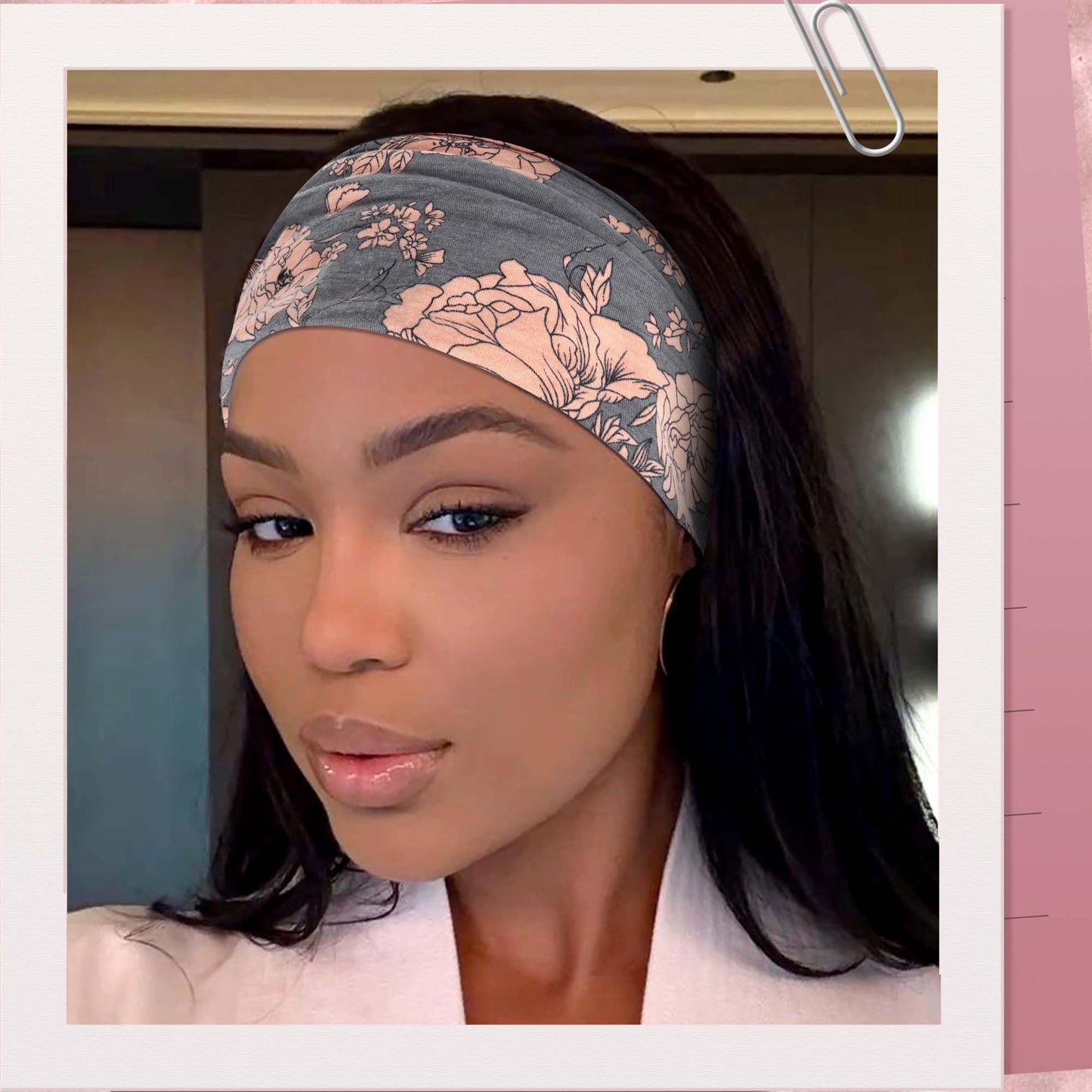 FARSYOD Boho Head Bands for Women Wide Non Slip Hairbands Crisscross Knotted Headwraps Fashion Floral Headband African Red Turban Stretchy Soft Workout Daily Life Gift 4 Pack