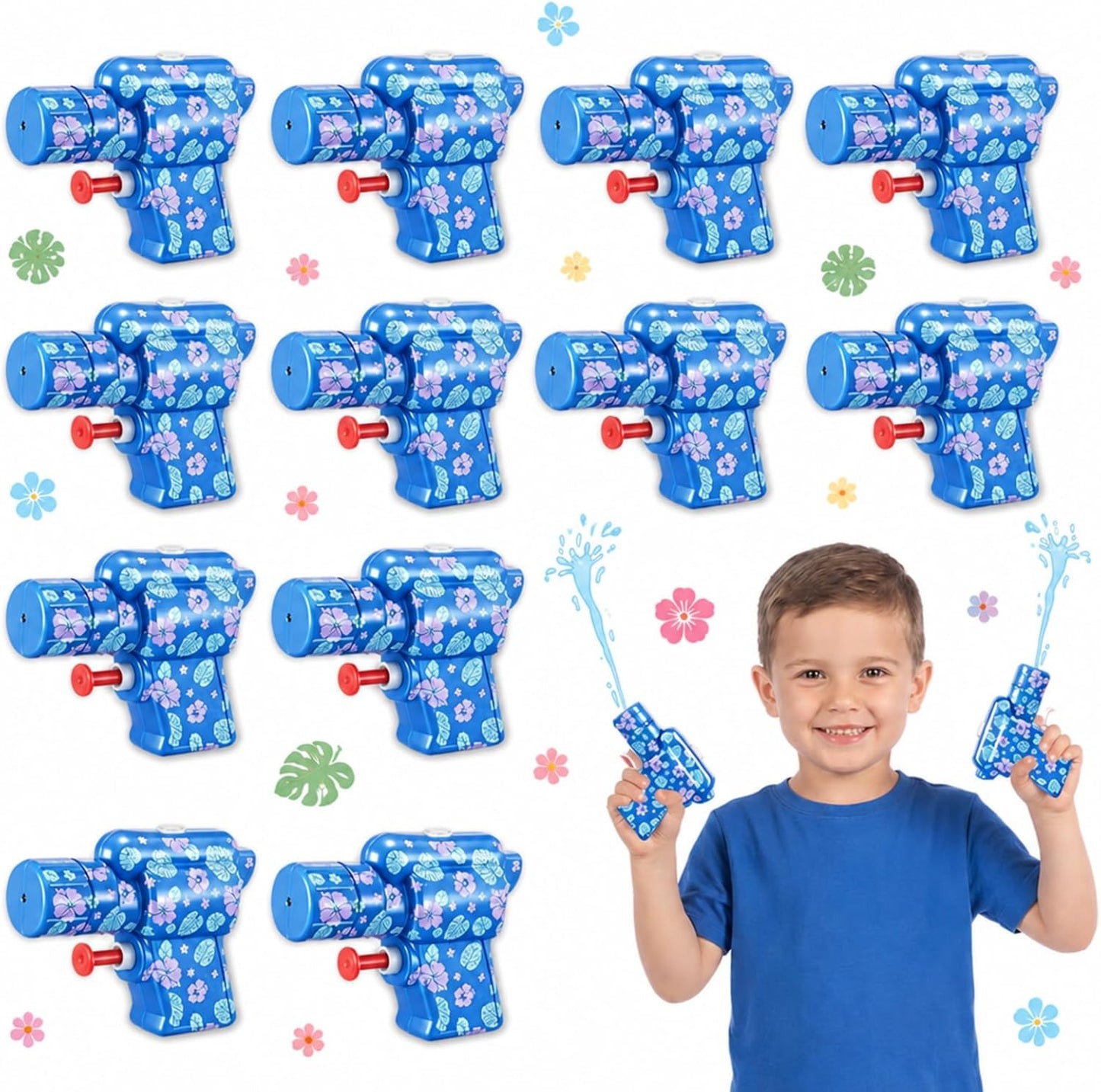 Mini Spider Web Water Guns - 12 Pack Plastic Blasters for Kids | Summer Pool Party Toys