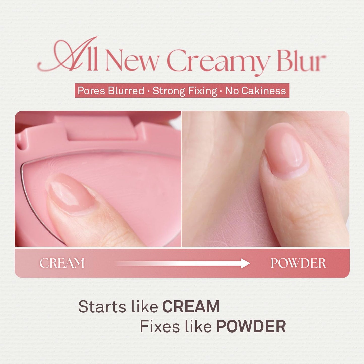 Hince Half-Moon Cheek Cream Blush - Hydrating, Blendable Korean Beauty, Soft Pink Finish | Lightweight Formula (06 Allure Moon)