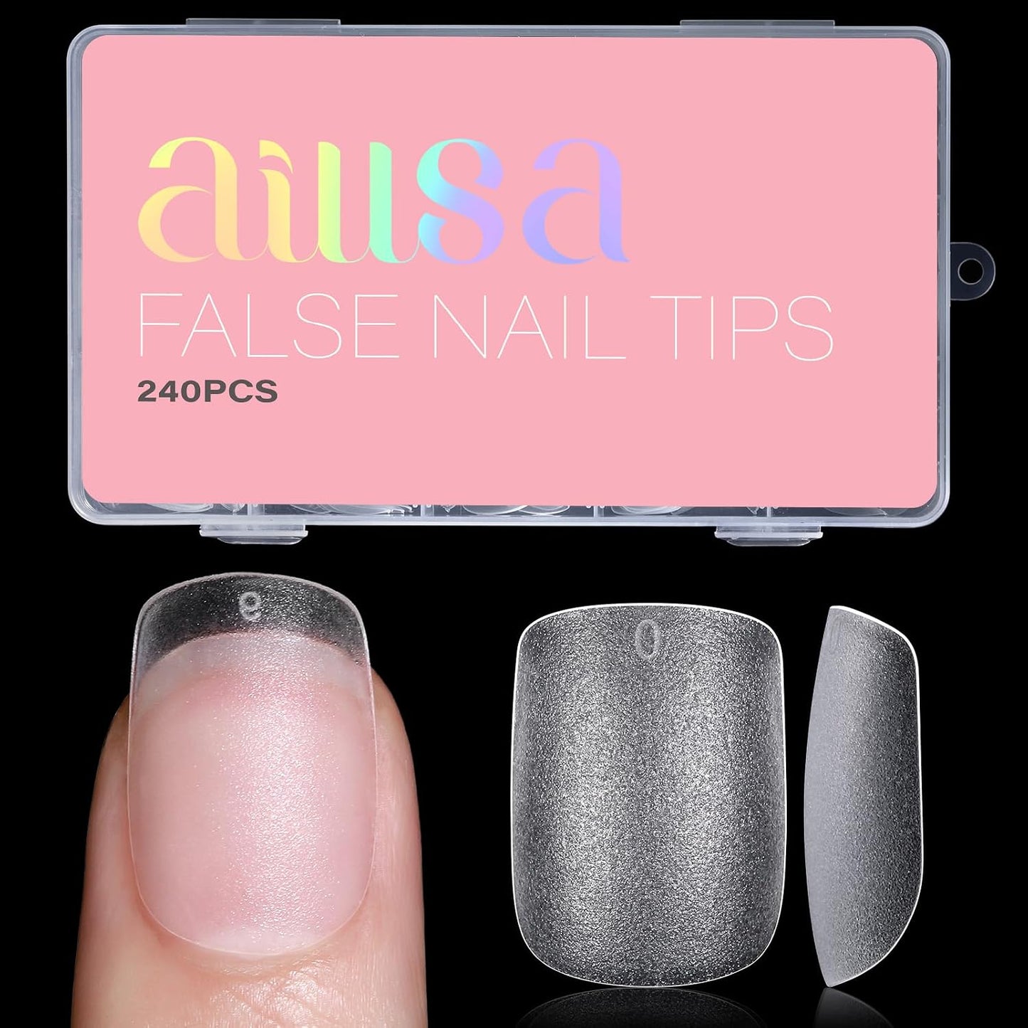 Almond Nail Tips - 450pcs Soft Full Cover Gel Nails | Pre-shaped Press-On Extensions in 15 Sizes for Beginners