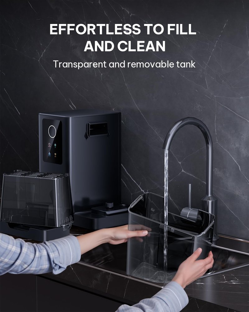 Silonn Nugget Ice Maker Countertop with APP & Voice Control, Self Cleaning Ice Machine with 3L Large Water Tank, 40 lbs/24H Soft Chewable Ice, Portable Pebble Ice Maker for Home, Kitchen and Party