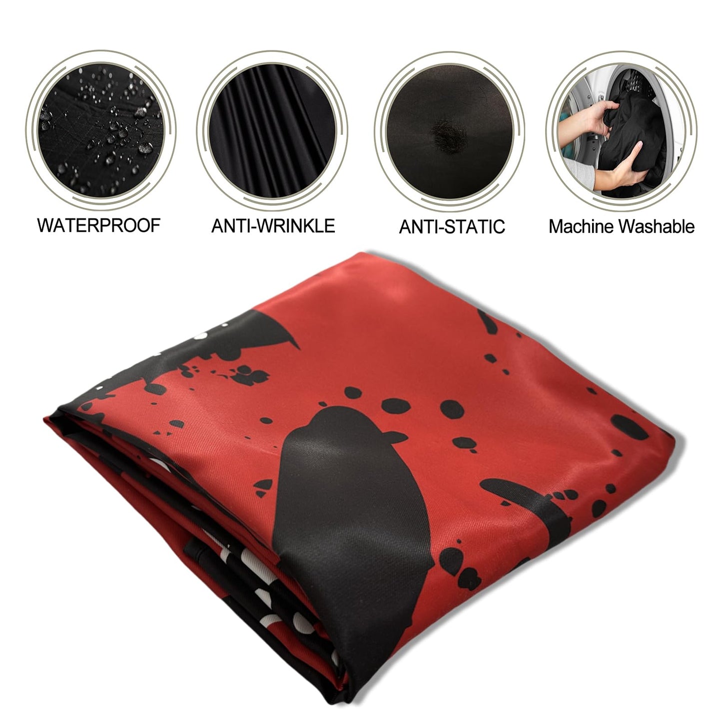 Barber Capes for Men Hair Cutting Capes with Snaps Salon Capes for Stylists Waterproof Hairdresser Gown Cape- 63”× 56”(Black)