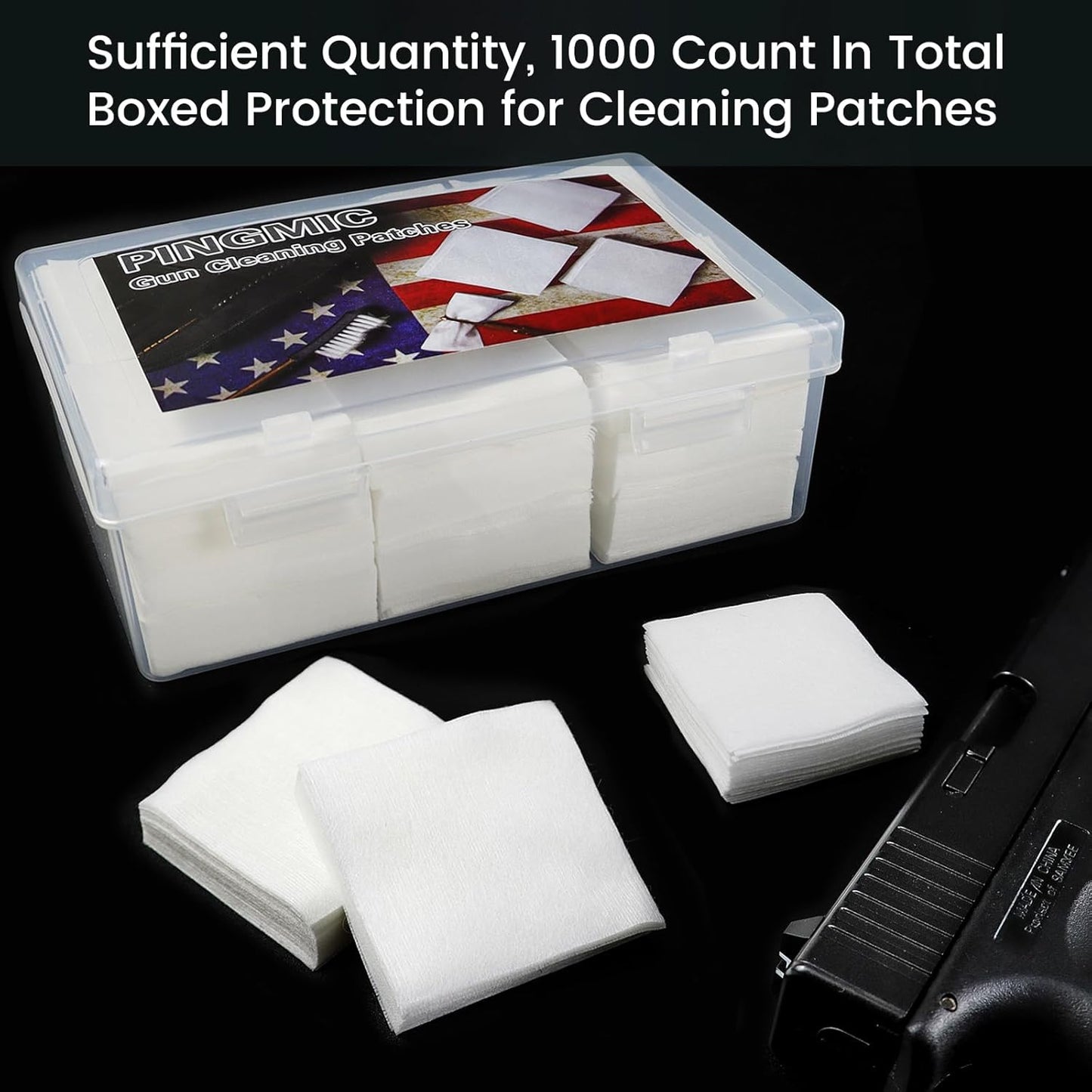 Gun Cleaning Patches - Lint-Free, Absorbent Pre-Cut Cloths for Firearms | 2" & 3" Sizes Available