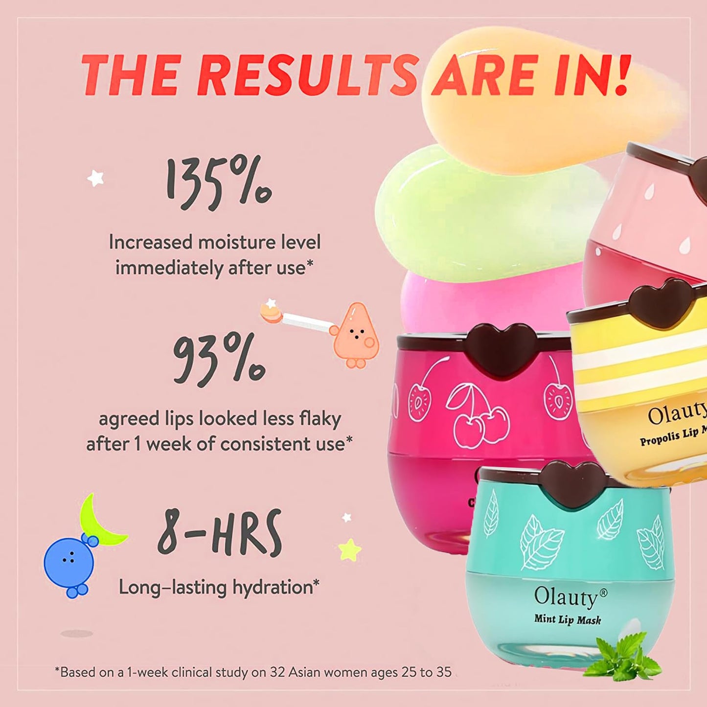 8 PCS Bee Lip Balm Honey Pot,Moisturizing Honey Lip Mask Lip Balm,Teacher Appreciation Gifts,Birthday Gifts for Women Girls, Honey Lip Balm Lip Mask,Propolis Lip Sleeping Mask
