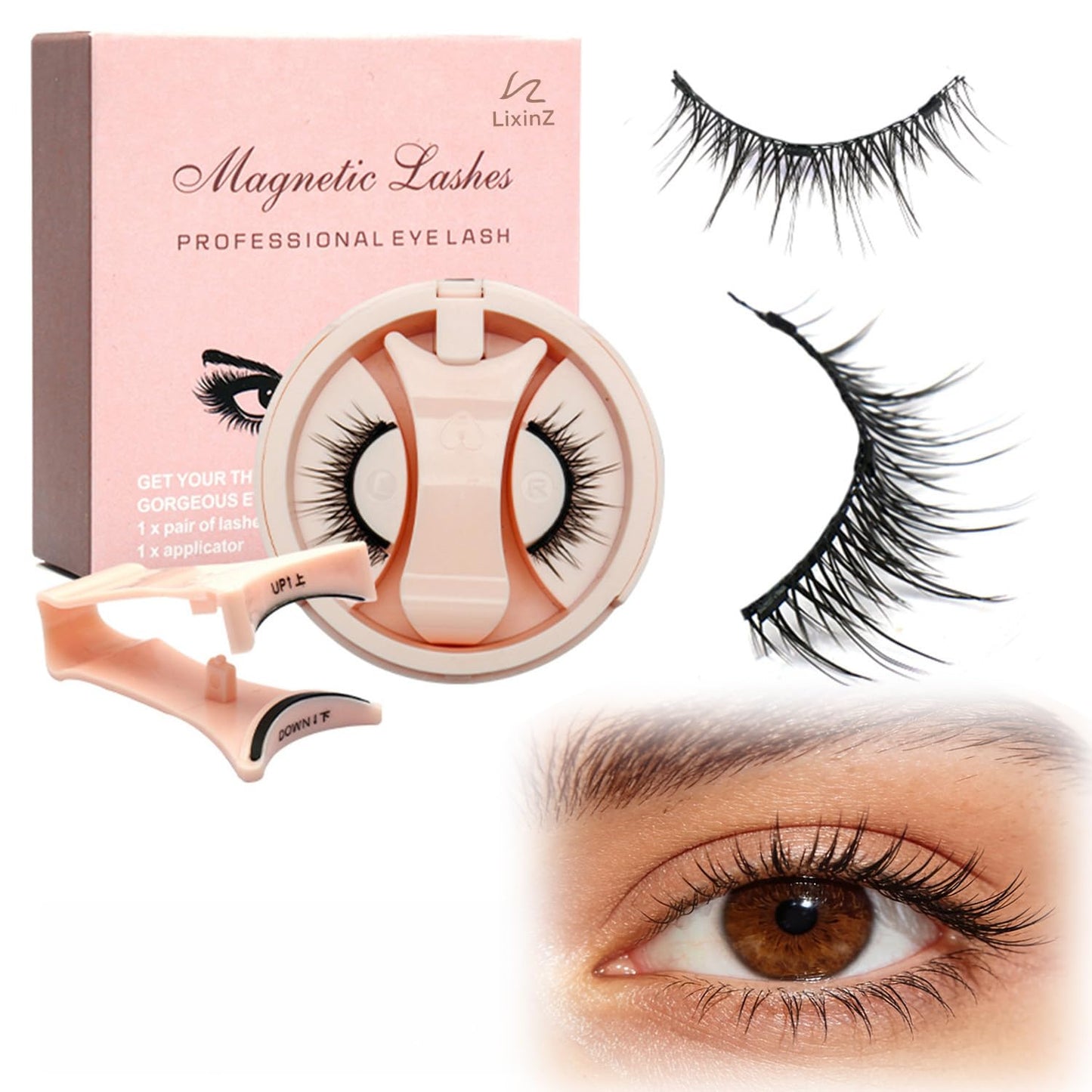 Magnetic Eyelashes Kit - Natural Look, Reusable & Portable | Easy to Apply Wispy Fluffy Lashes
