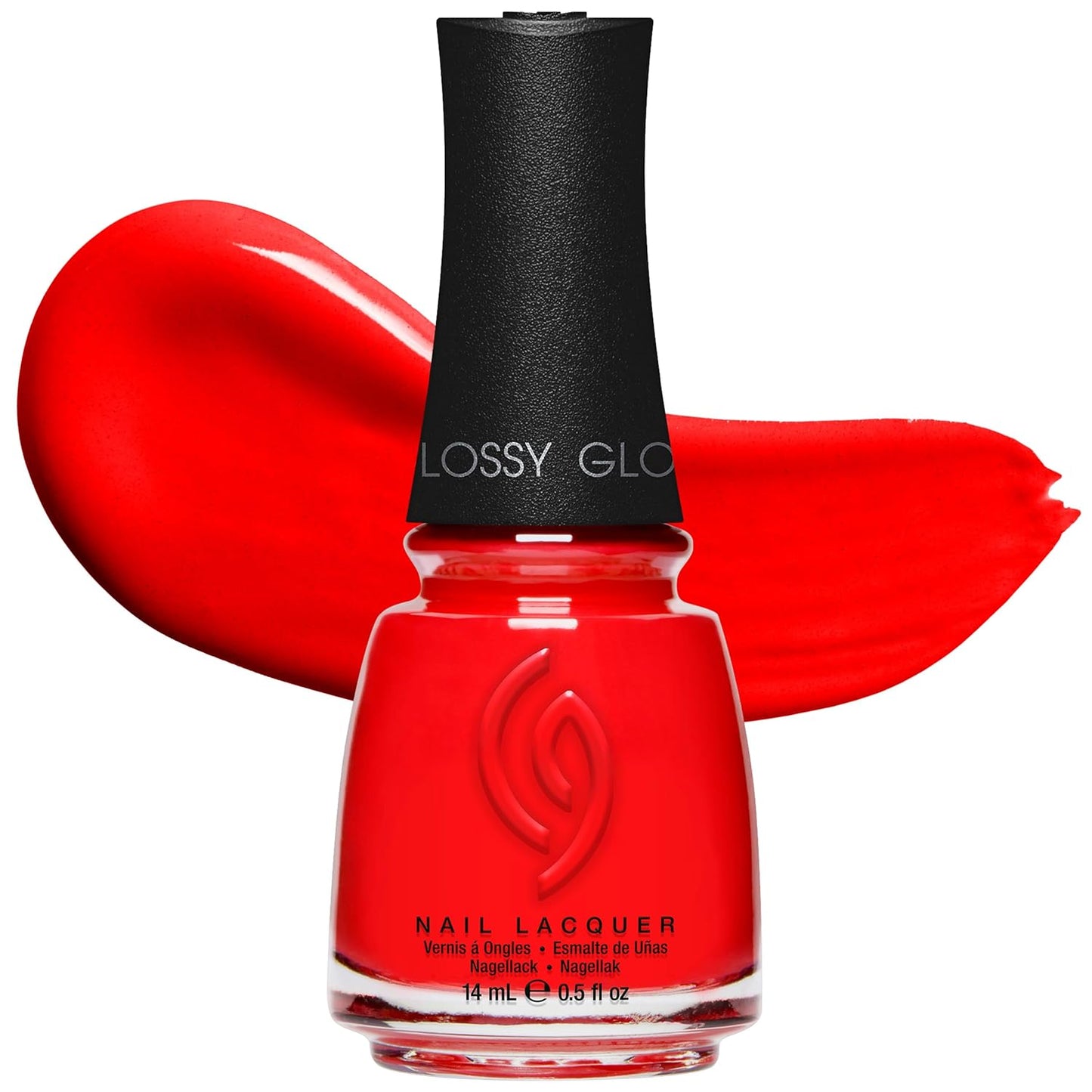 China Glaze Nail Lacquer - Moment in the Sunset Coral Pink Polish | Quick Dry, Chip Resistant, Shimmer Finish, 0.5 fl oz
