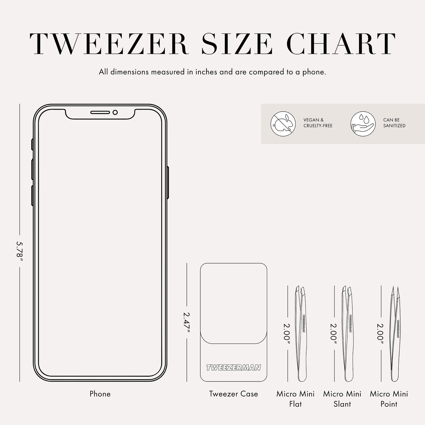 Tweezerman Winter Wonderland Micro Mini Slant & Point Tweezer Set