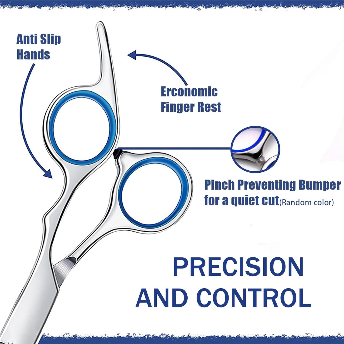 Professional Hair Cutting Scissors Kit - 27PCS Stainless Steel Barber Shears Set | 6.5 Inch Cutting & Thinning Scissors for Home Salon Use