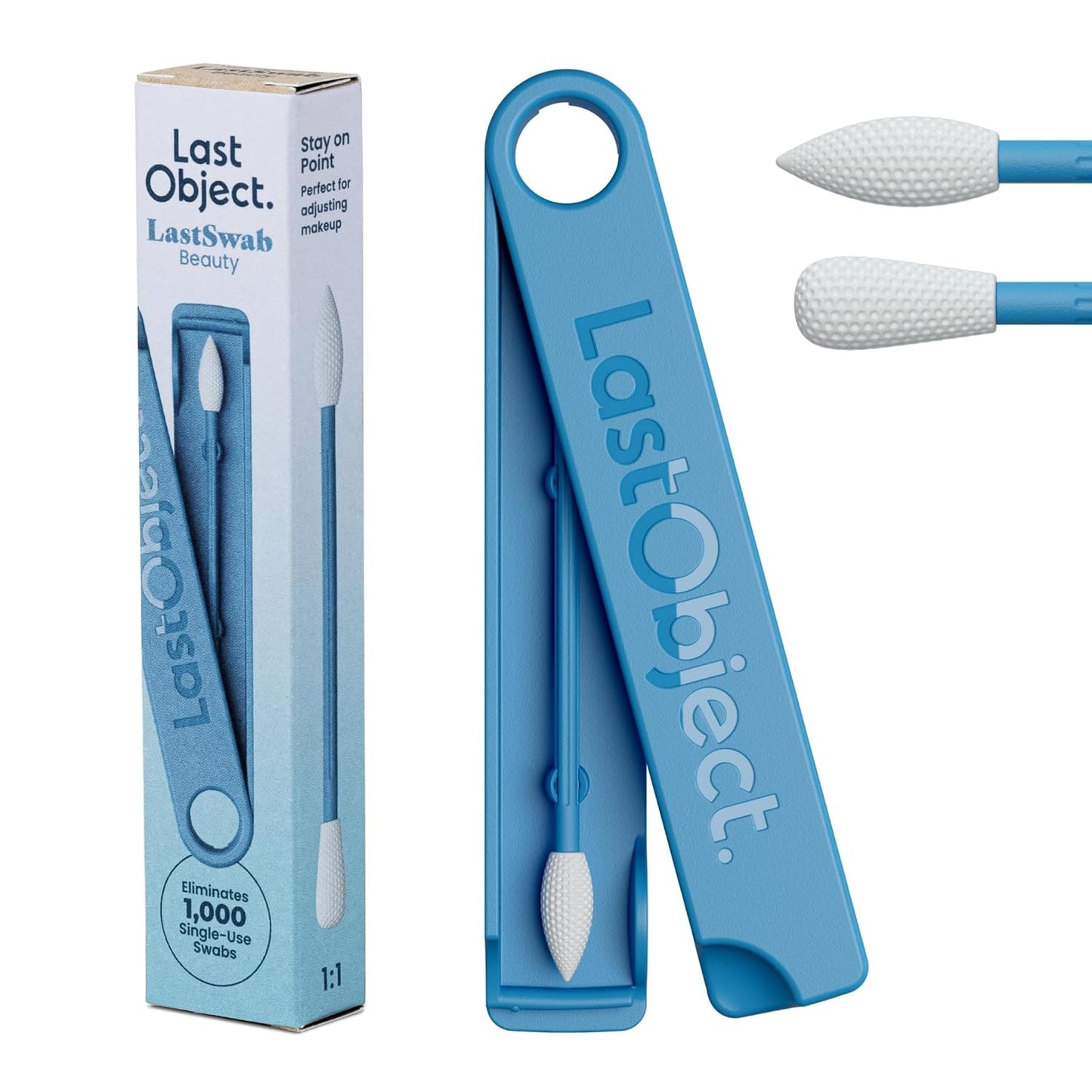 LastSwab™ Reusable Silicone Cotton Swabs - Eco-Friendly Ear Cleaning Q-Tips | Washable, Travel Case, Red