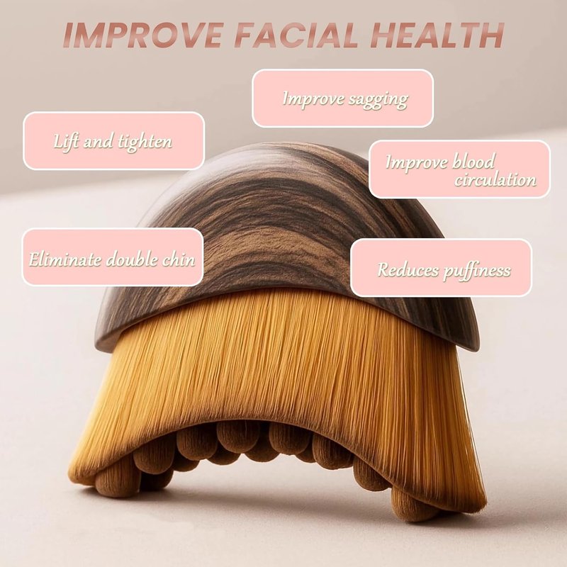 Lymphatic Contour Face Brush - Sculpt & Drain for Chin & Jawline | Relieves Fatigue (1 Pc)