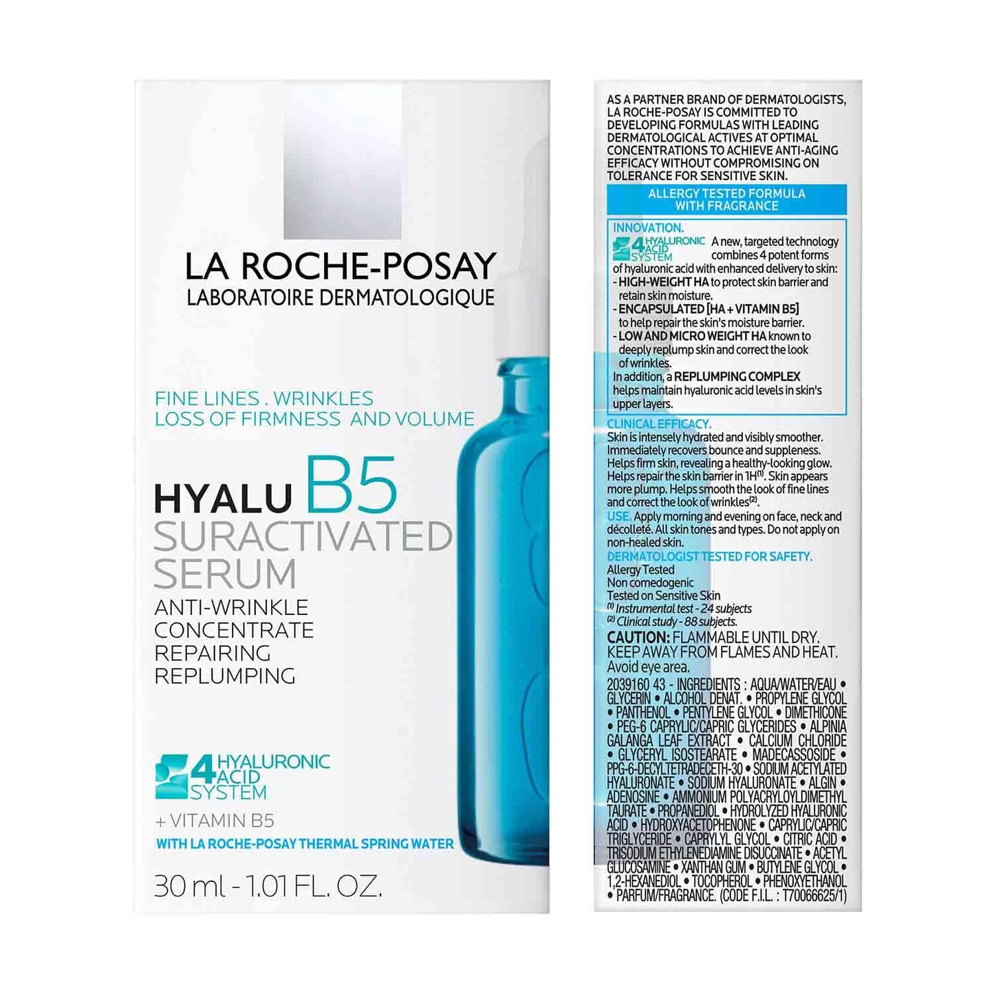 La Roche-Posay Hyalu B5 Hyaluronic Acid Serum - Hydrating Anti-Aging Formula for Sensitive Skin | 30ml