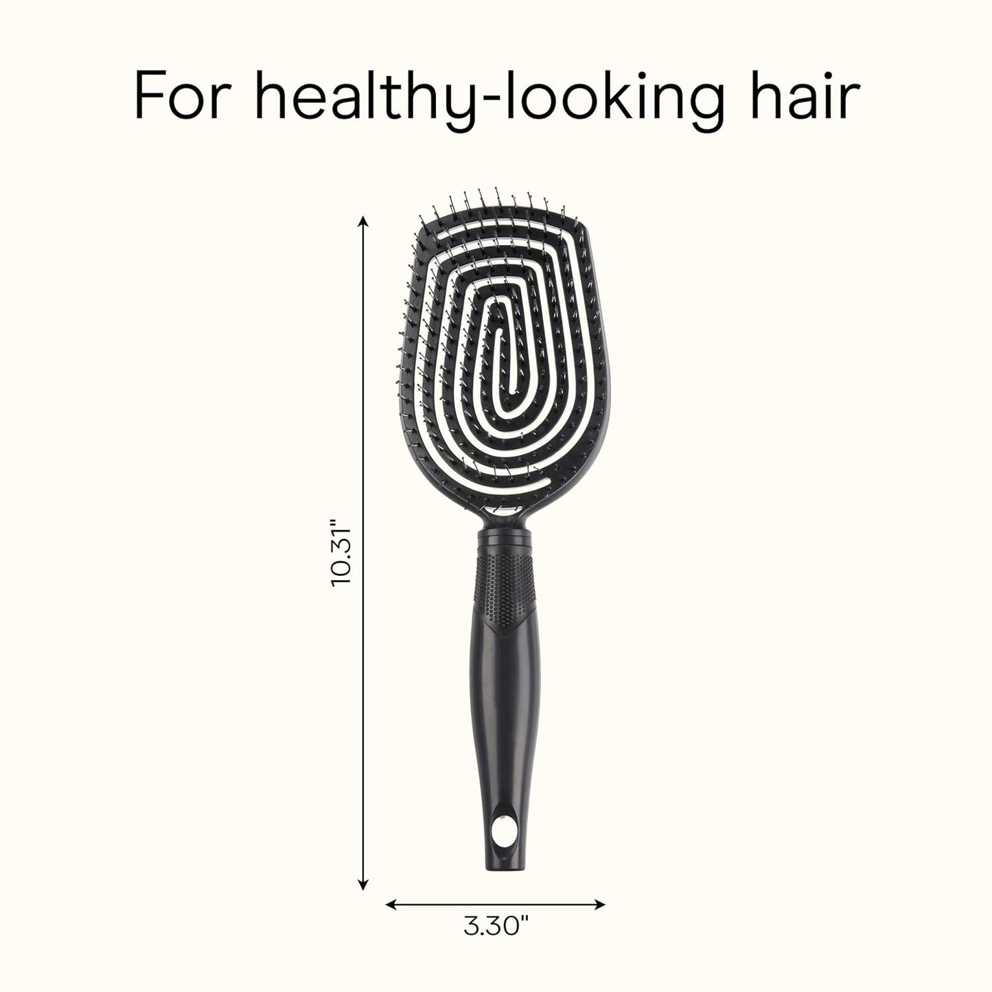 Conair Scalp Care Detangling Hairbrush | Curly Hair Brush & Scalp Massager for All Hair Types - Black Onyx