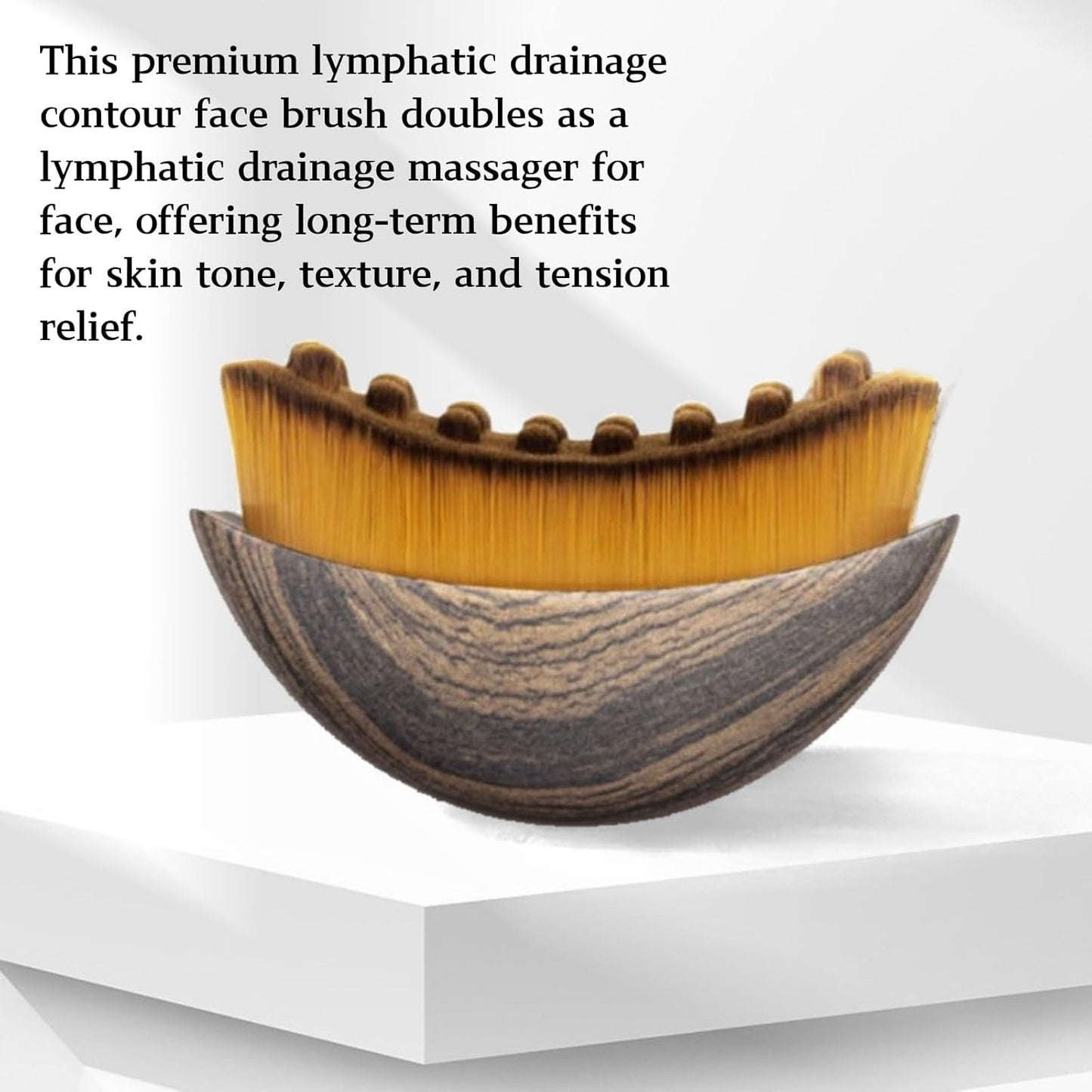 Lymphatic Contour Face Brush Set - Ergonomic Tool for Lymphatic Drainage & Skin Lifting | 2PCS Gua Sha Alternative