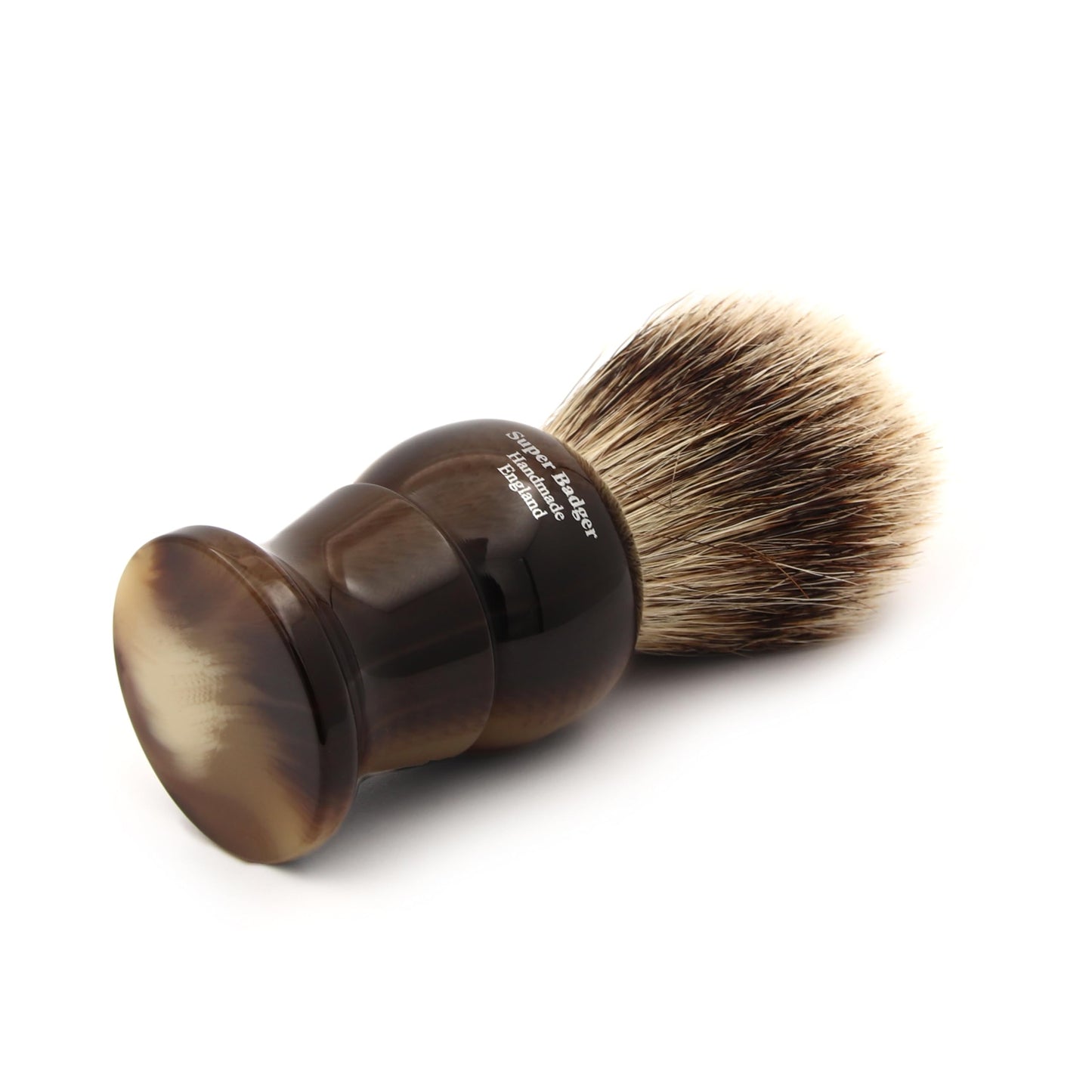Edwin Jagger 1EJ282 Medium Super Badger Shaving Brush, Imitation Light Horn for use with Shaving Cream or Soap for Men