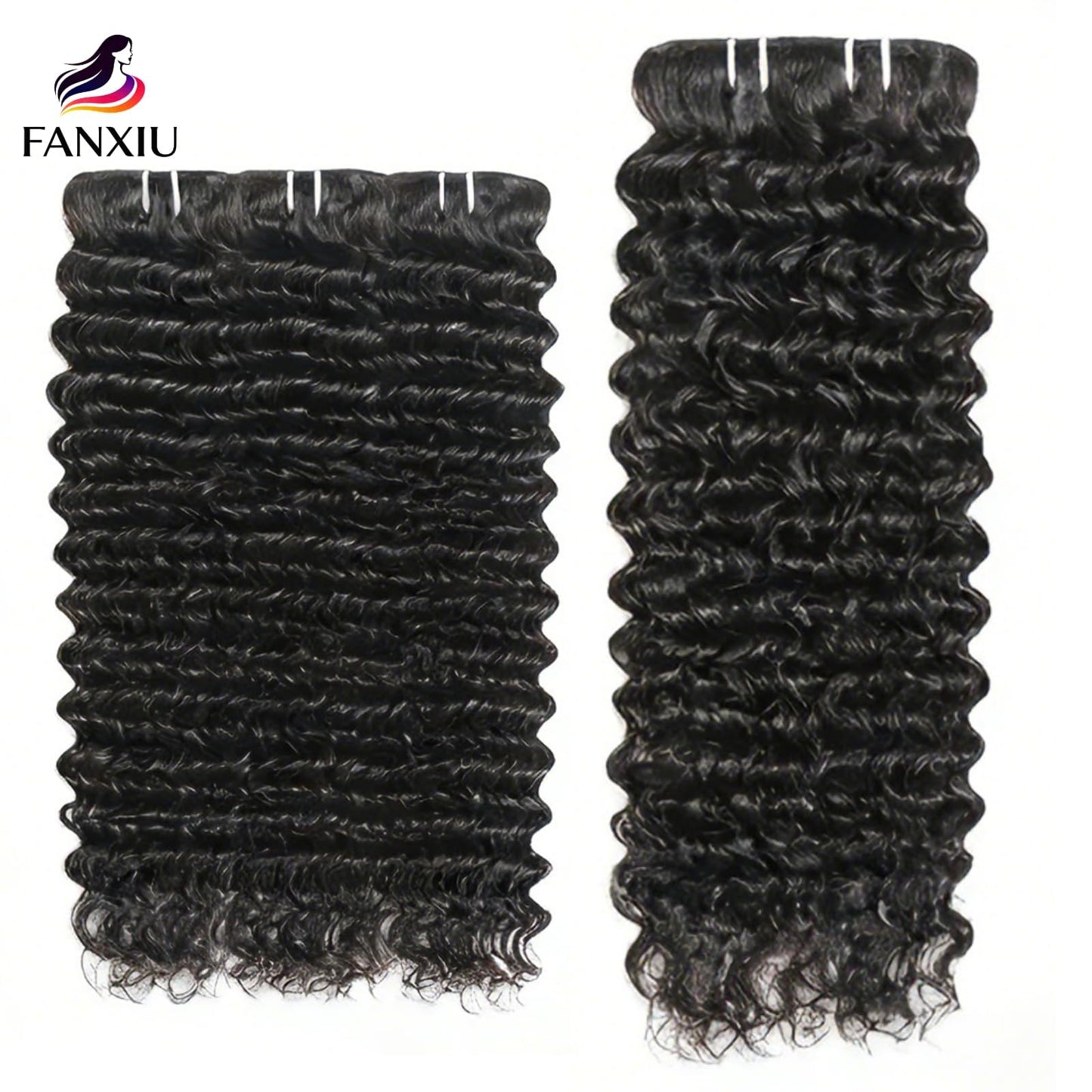 Deep Wave Bundles Human Hair 16 16 16 18 18 Inch 100% Unprocessed Brazilian Virgin Hair 5 Bundles Extensions for Black Women Natural Color
