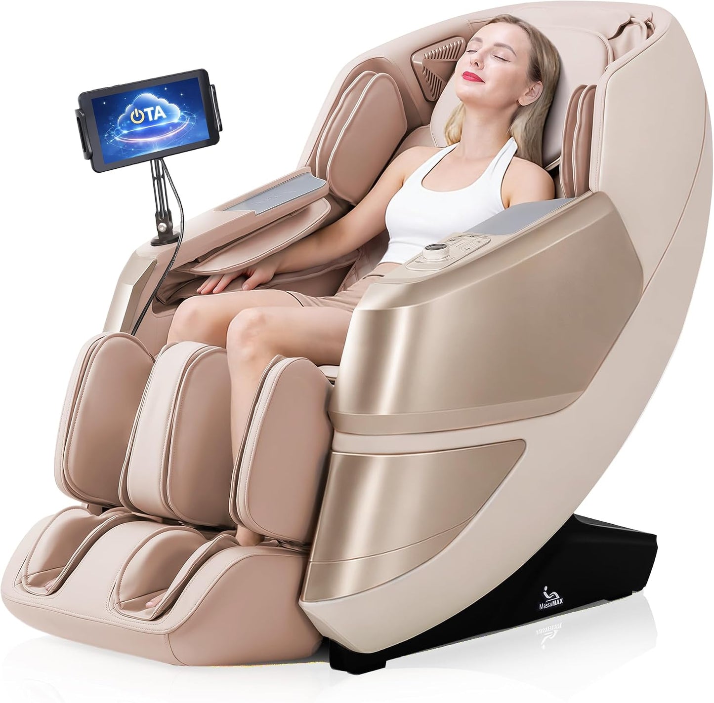 MassaMAX 4D Massage Chair - Full Body Recliner with OTA Cloud Tech, 27 Auto Modes | AI Voice Control, Zero Gravity, Heating