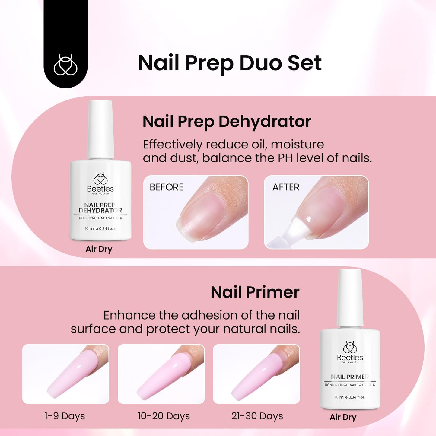 Beetles Gel Nail Kit Medium Square Gift Spree, with Dehydrator and Primer, 576Pcs Half Matte Etch-X Gel Nail Tips Solid Nail Glue Mini Lamp Acrylic Tips Easy DIY Extension Set Gift for Women
