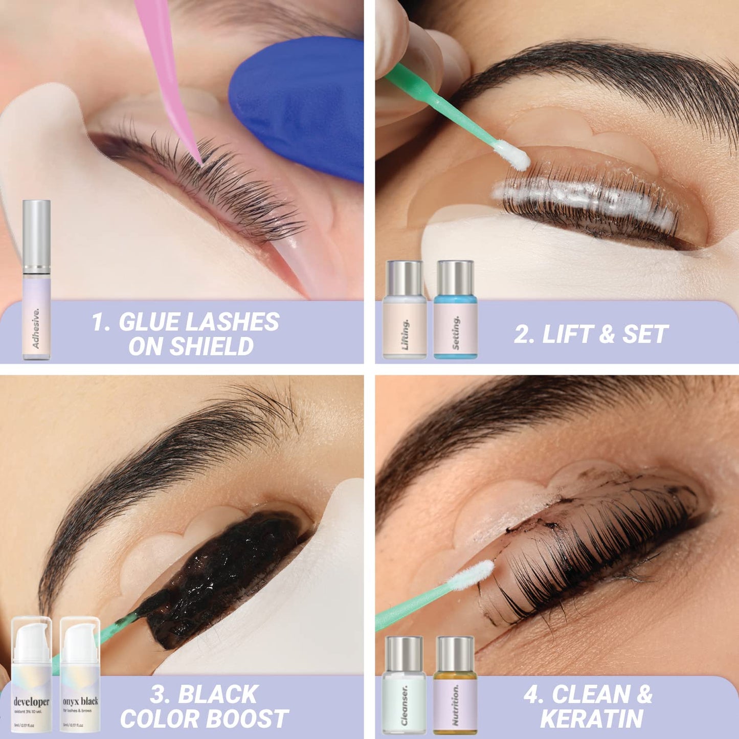 Miya Lash Lift & Brow Lamination Kit - Professional Keratin Treatment for Voluminous Eyebrows & Lashes | 8-Week Results