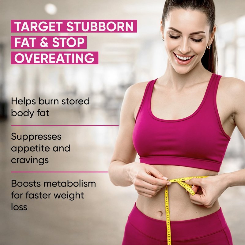 Thermogenic Fat Burner Weight Loss Diet Pills for Women - GLP-1 Support with Raspberry Ketones, Green Tea Extract, Green Coffee & Garcinia - Appetite Suppressant & Metabolism Booster 1 month 60 caps