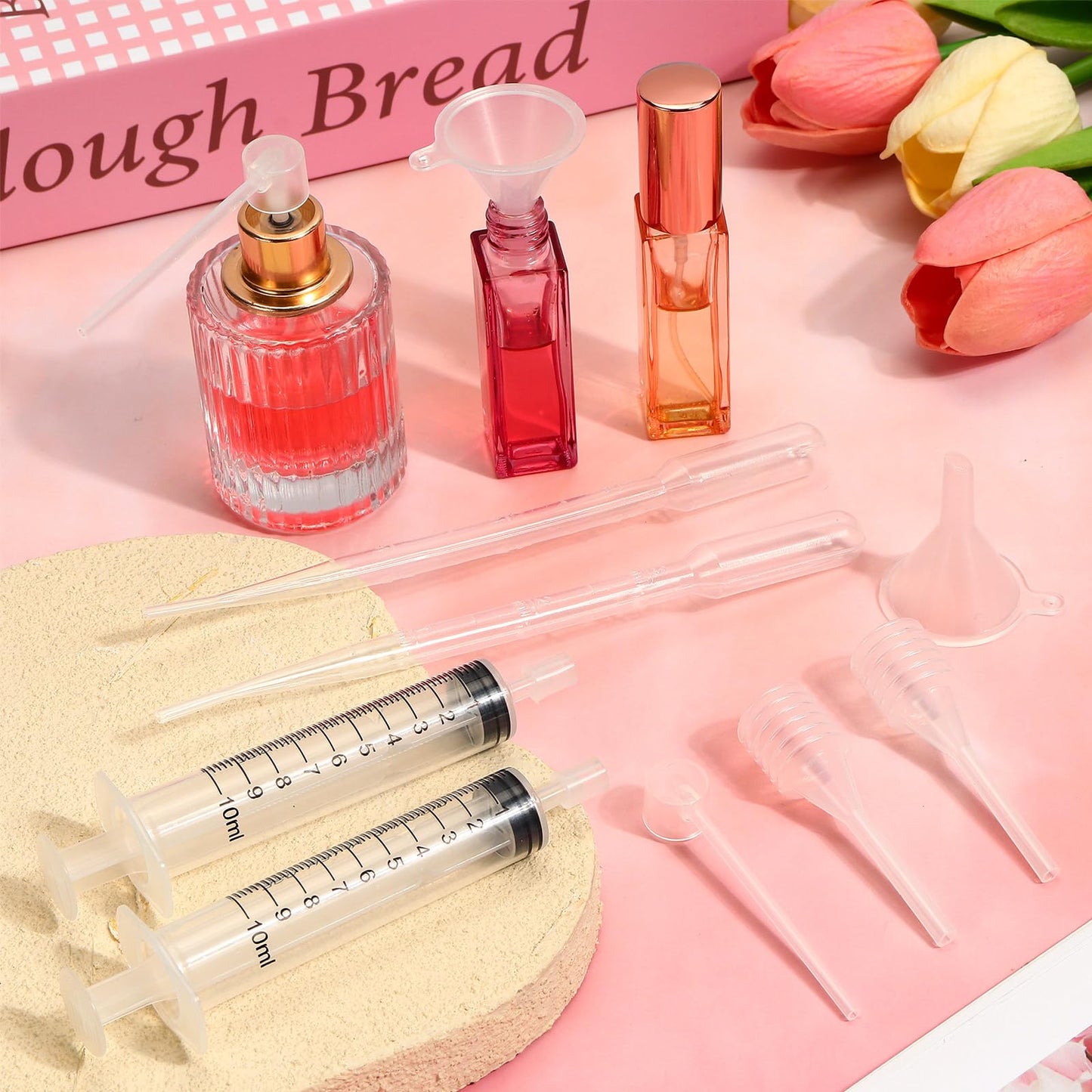 10pcs Perfume Refill Tool Kit,Plastic Perfume Dispenser Transfer Tools,Travel Refill Tool Set for Liquid Cologne Fragrance Sample Essential Oils (Clear, 10ml/10pcs)