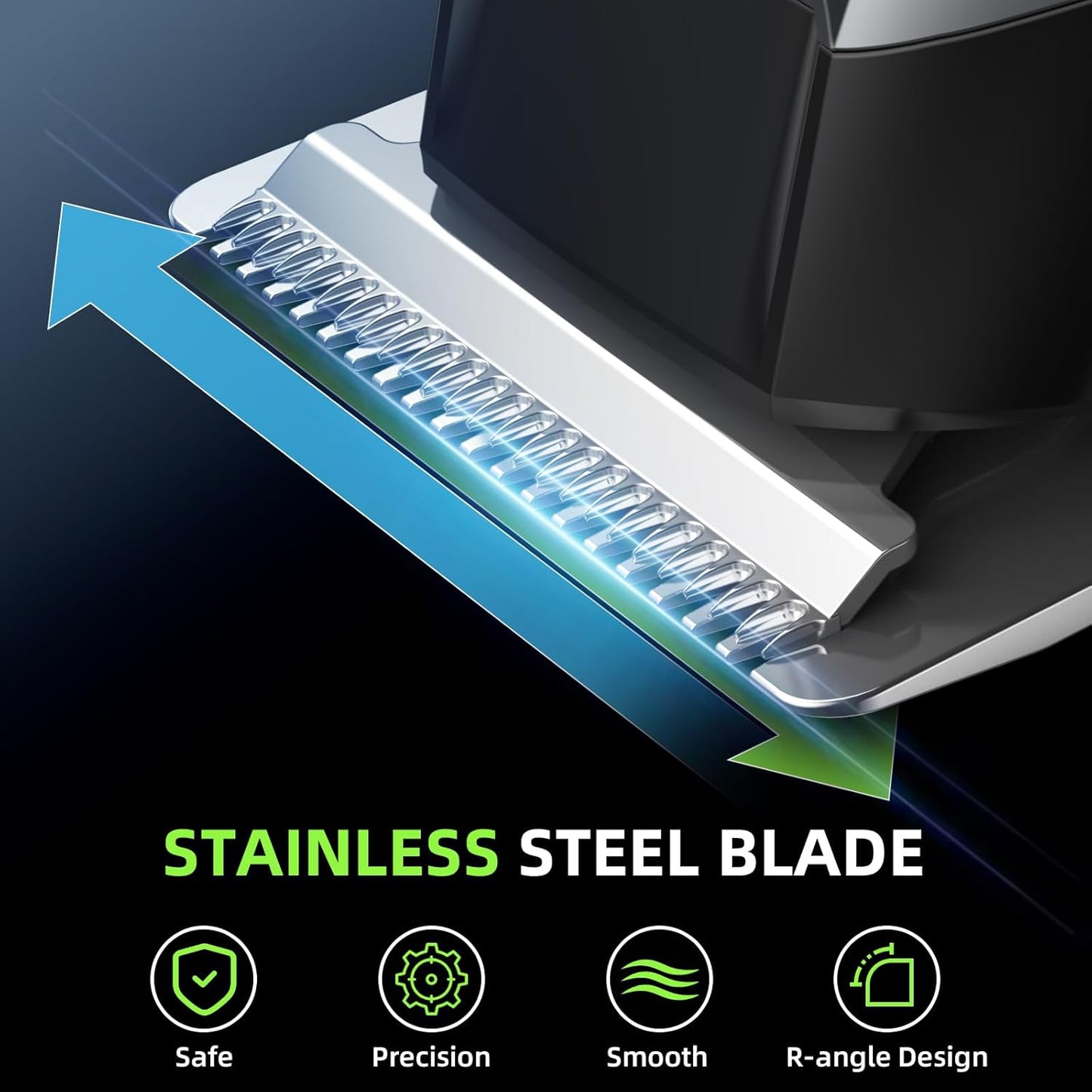 Beard Trimmer for Men - Cordless Grooming Kit with Stainless Steel Blade | 150-Min Runtime, IPX7 Waterproof, 3 Speed Settings