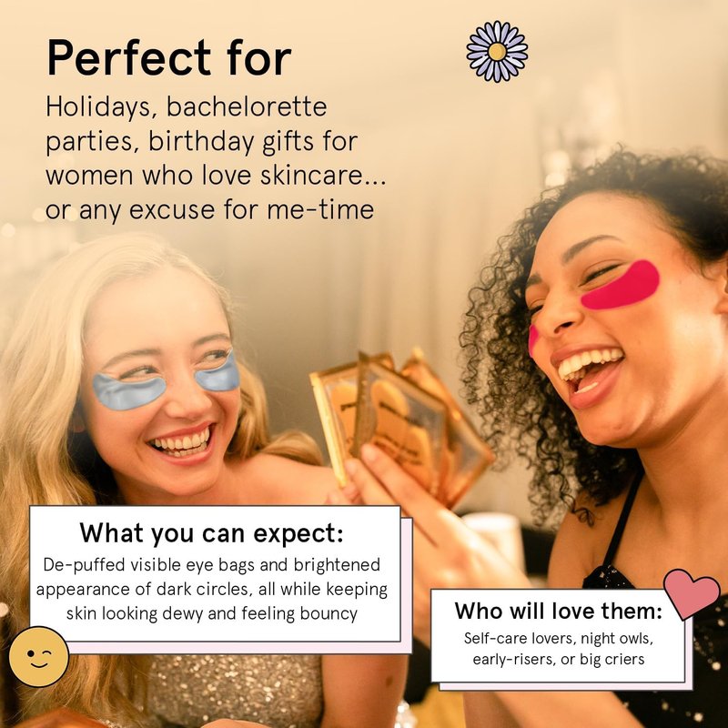 grace & stella Award Winning Under Eye Mask - Birthday Gifts for Women - Gel Eye Patches for Dark Circles, Puffy Eyes, Undereye Bags - Gifts for Mom - Vegan Self Care (24 Pairs, Gold)