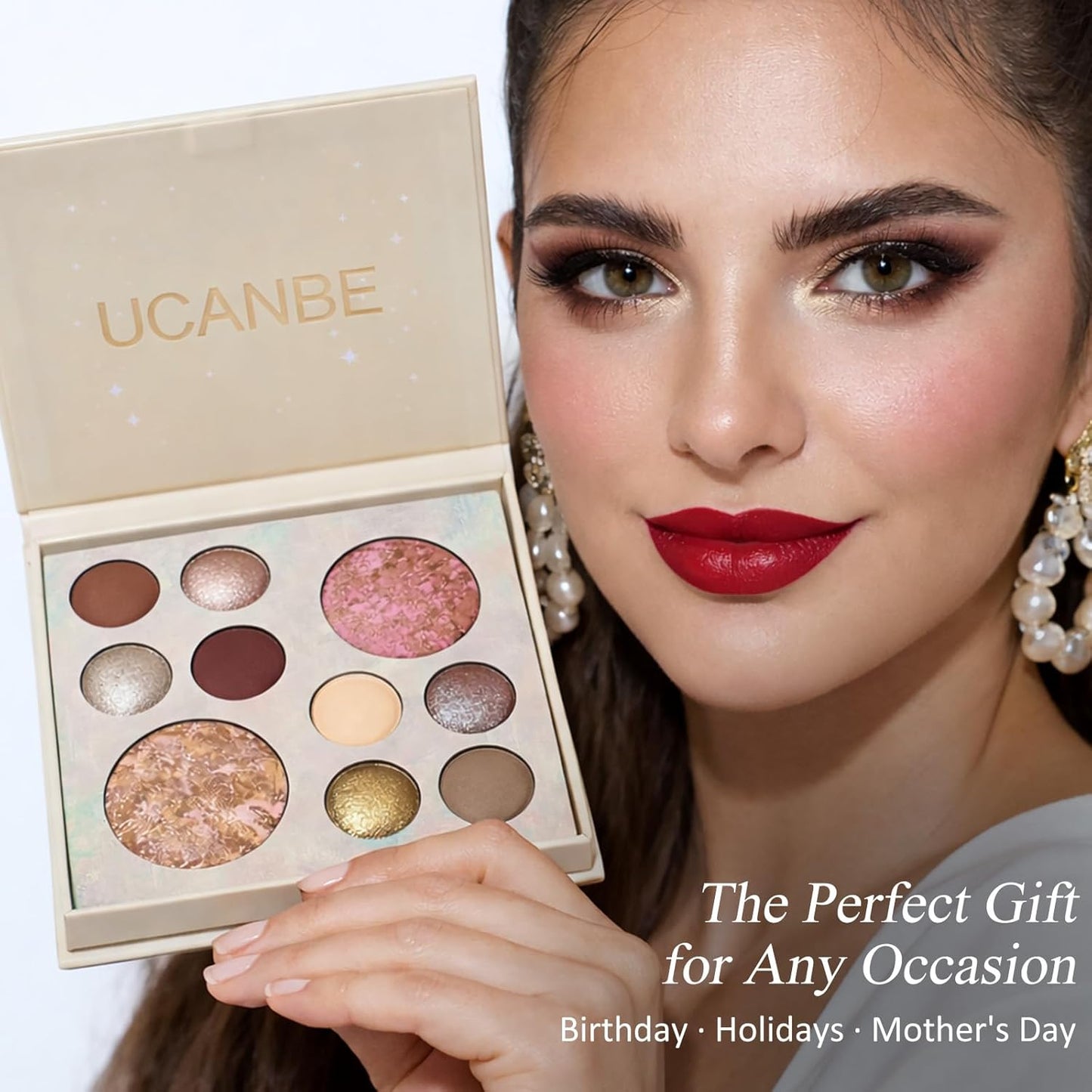 Baked Makeup Palette - All-in-One Eyeshadow, Blush & Bronzer | Neutral Pigmented Colors for Full Face Makeup