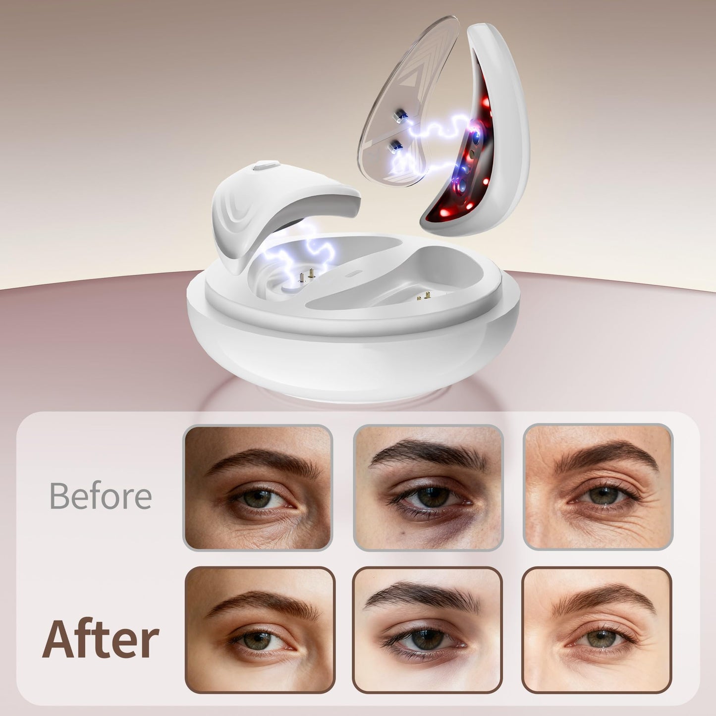 Eye Pods for Under Eyes Bags,Portable Red Light Therapy Eyes Pads Patches