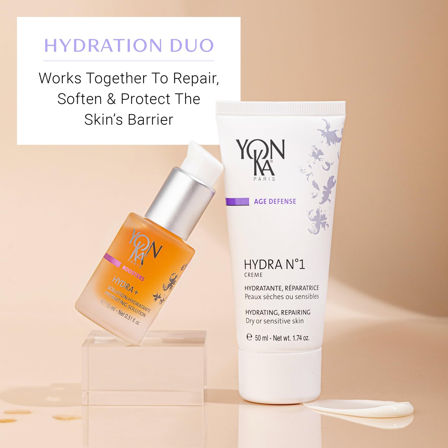 Yonka Hydra No.1 Crème | Repair & Hydrating Face Cream with Hyaluronic Acid & Vitamins A, C & E | Comforts & Strengthens Moisture Barrier | For Very Dry & Dehydrated Skin | Paraben-Free | 1.74 fl oz