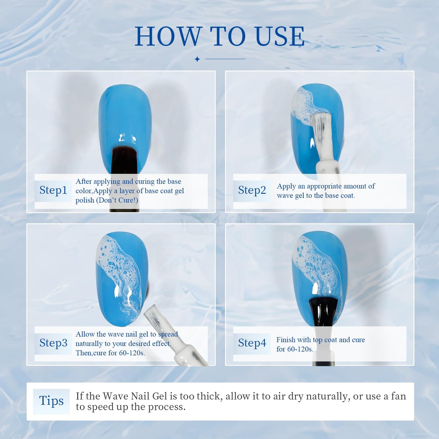 Ocean Wave Blooming Gel Nail Polish - 16.5ml Wave White Liquid for Stunning Nail Art | High Fluidity Texture