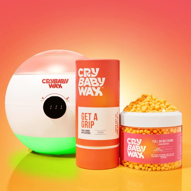 Crybaby Wax Get a Grip Face & Body Applicators, 70-Count Birchwood Waxing Sticks for Brows, Face & Body, Precise Angled & Paddle Wax Applicators