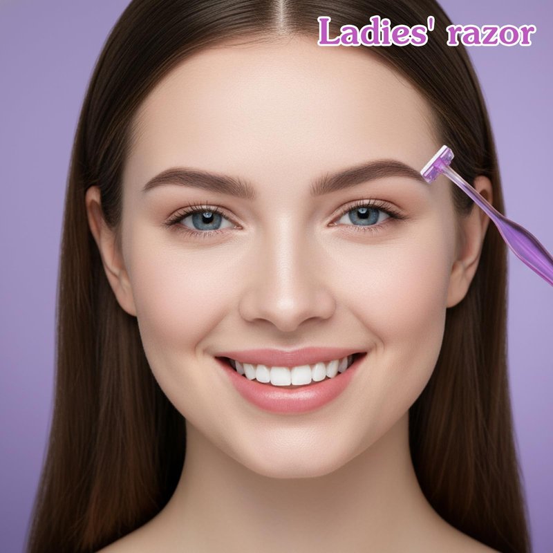 12 PCS Small Eyebrow Razors, T Shape Facial Razor Microblades Facial Hair Removal Eye Brow Razors with Protective Cover Mini Face Shavers for Peach Fuzz and Fine Hair