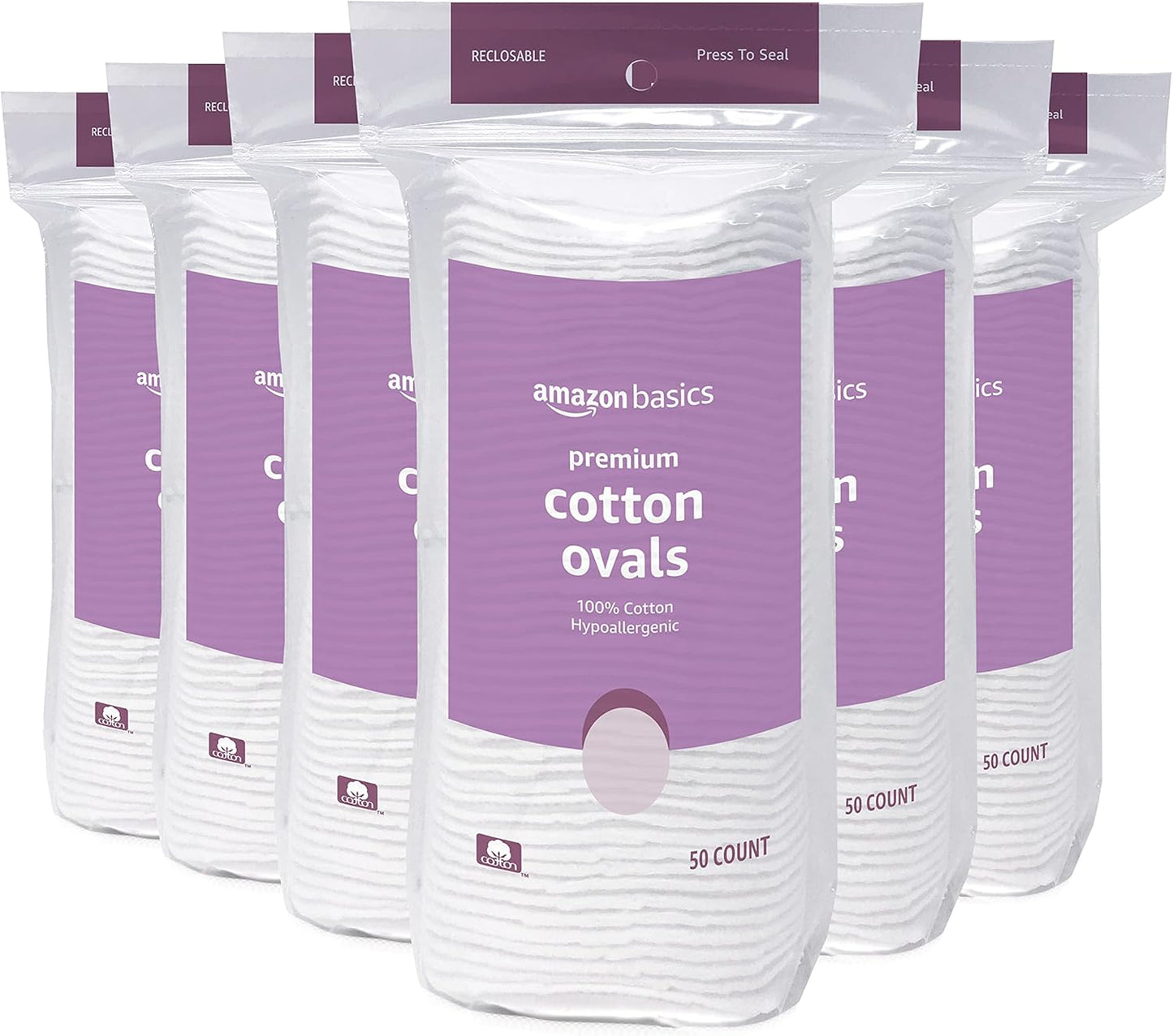 Premium Oval Makeup Remover Pads - Large Cotton Exfoliating 300 Count | Soft & Effective Cleaning