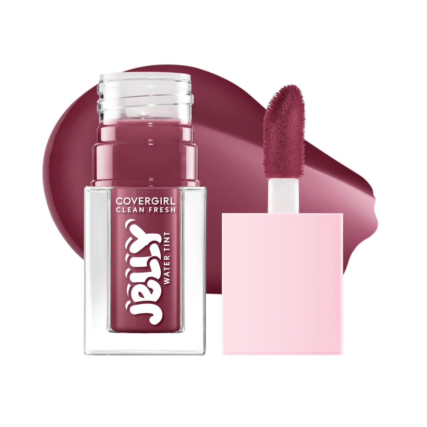 COVERGIRL Clean Fresh Jelly Water Tint, Lip & Cheek Tint, Transfer-Proof, Hydrating - 60 Berry Wiggle (Violet Plum)